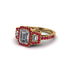 Diamond Three Halo Radiance Engagement Ring - Emely No. 46 image 3