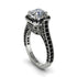 Diamond Three Halo Milgrain Engagement Ring - Mira No. 33 image 1