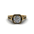 Diamond Three Halo Milgrain Engagement Ring - Mira No. 31 image 2