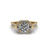 Diamond Three Halo Milgrain Engagement Ring - Mira No. 1 image 2