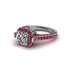 Diamond Three Halo Milgrain Engagement Ring - Mira No. 48 image 3