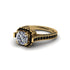 Diamond Three Halo Milgrain Engagement Ring - Mira No. 31 image 3