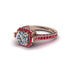 Diamond Three Halo Milgrain Engagement Ring - Mira No. 47 image 3