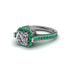 Diamond Three Halo Milgrain Engagement Ring - Mira No. 18 image 3