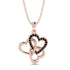 Three Hearts Intertwined Black Diamond Necklace - Harlow No. 8 image 1