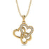 Three Hearts Intertwined Diamond Necklace - Harlow No. 1 image 1