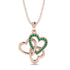 Three Hearts Intertwined Emerald Necklace - Harlow No. 5 image 1