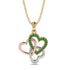 Three Hearts Intertwined Emerald Necklace - Harlow No. 17 image 1