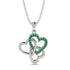 Three Hearts Intertwined Emerald Necklace - Harlow No. 6 image 1