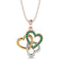 Three Hearts Intertwined Emerald Necklace - Harlow No. 17 image 3