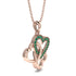 Three Hearts Intertwined Emerald Necklace - Harlow No. 5 image 2