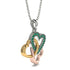 Three Hearts Intertwined Emerald Necklace - Harlow No. 17 image 6