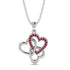 Three Hearts Intertwined Ruby Necklace - Harlow No. 12 image 1