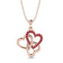 Three Hearts Intertwined Ruby Necklace - Harlow No. 11 image 1