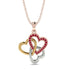 Three Hearts Intertwined Ruby Necklace - Harlow No. 19 image 3