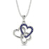 Three Hearts Intertwined Sapphire Necklace - Harlow No. 15 image 1