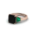 Three Stone Black Diamond Engagement Ring - Bethany No. 23 image 2