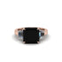 Three Stone Black Diamond Engagement Ring - Bethany No. 8 image 3