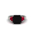 Three Stone Black Diamond Engagement Ring - Bethany No. 54 image 3