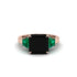 Three Stone Black Diamond Engagement Ring - Bethany No. 23 image 3