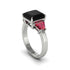 Three Stone Black Diamond Engagement Ring - Bethany No. 54 image 1