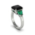 Three Stone Black Diamond Engagement Ring - Bethany No. 24 image 1