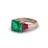 Three Stone Emerald Engagement Ring - Bethany No. 50 image 2