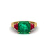 Three Stone Emerald Engagement Ring - Bethany No. 49 image 3