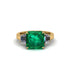 Three Stone Emerald Engagement Ring - Bethany No. 4 image 3