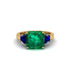 Three Stone Emerald Engagement Ring - Bethany No. 64 image 3