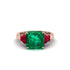 Three Stone Emerald Engagement Ring - Bethany No. 50 image 3