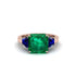 Three Stone Emerald Engagement Ring - Bethany No. 65 image 3