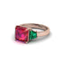 Three Stone Ruby Engagement Ring - Bethany No. 26 image 2