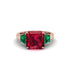 Three Stone Ruby Engagement Ring - Bethany No. 26 image 3
