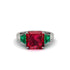Three Stone Ruby Engagement Ring - Bethany No. 27 image 3