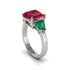 Three Stone Ruby Engagement Ring - Bethany No. 27 image 1
