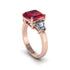 Three Stone Ruby Engagement Ring - Bethany No. 11 image 1