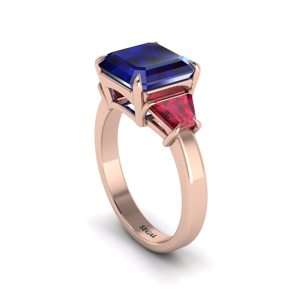 Three Stone Sapphire Engagement Ring - Bethany No. 59
