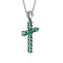 Timeless Classic Emerald Gold Cross Necklace - Ezekiel No. 6 image 2