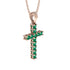 Timeless Classic Emerald Gold Cross Necklace - Ezekiel No. 5 image 2