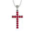 Timeless Classic Ruby Gold Cross Necklace - Ezekiel No. 12 image 1