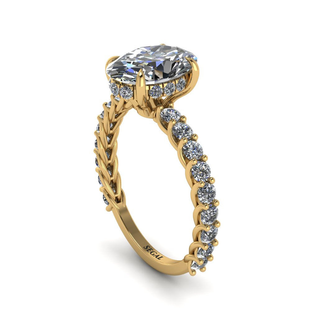 Oval-Cut Halo Diamond Timeless Elegance Engagement Ring - Kelsey No. 1