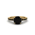 Traditional Black Diamond Engagement Ring - Elaine No. 37 image 3
