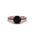 Traditional Black Diamond Engagement Ring - Elaine No. 53 image 3