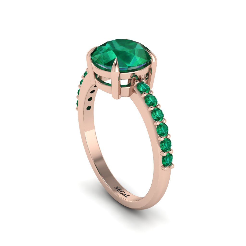 Traditional Emerald Engagement Ring - Elaine No. 20