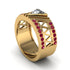 Triangle Cut Diamond Men's Architectural Ring - Levi No. 46 image 1