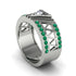 Triangle Cut Diamond Men's Architectural Ring - Levi No. 18 image 1