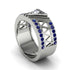 Triangle Cut Diamond Men's Architectural Ring - Levi No. 63 image 1