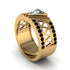 Triangle Cut Diamond Men's Architectural Ring - Levi No. 31 image 1