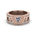 Triangle Cut Diamond Men's Architectural Ring - Levi No. 2 image 2